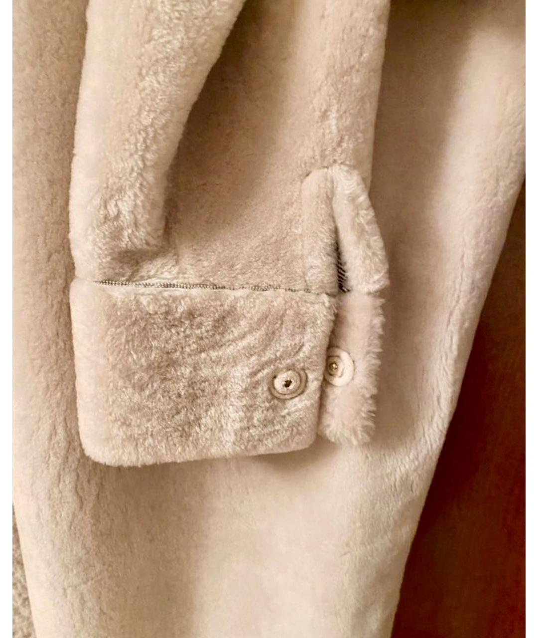 RINDI Бежевая меховая дубленка, фото 5