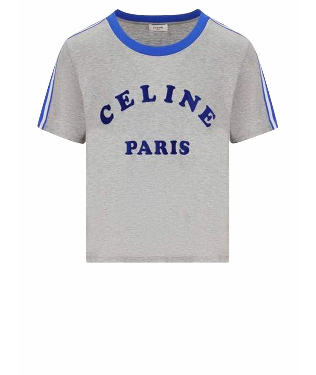 CELINE Серая хлопковая футболка, фото 1