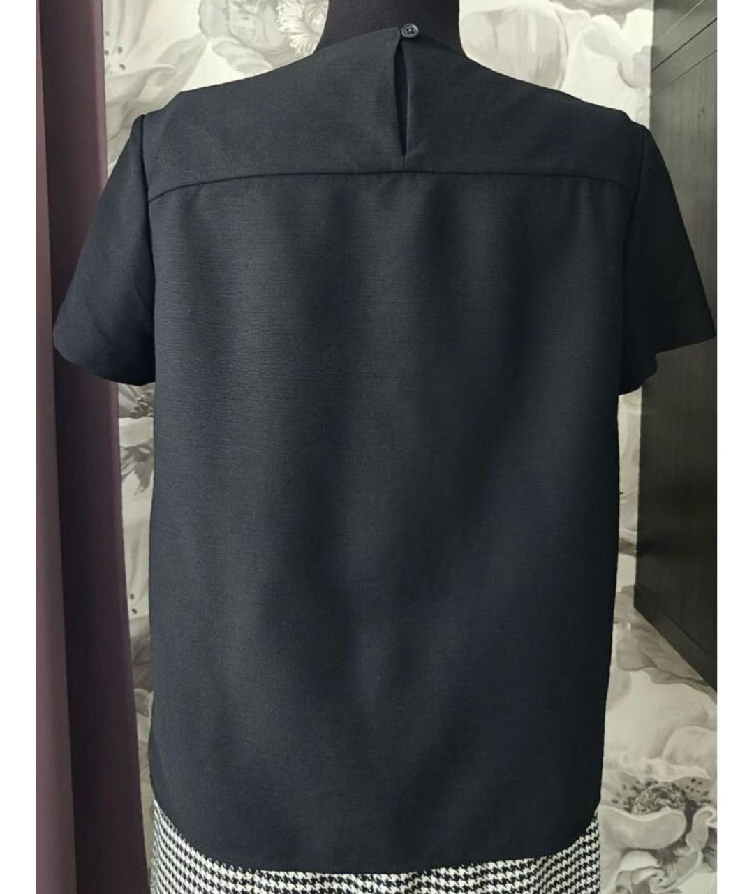 HERMES Черная шерстяная блузы, фото 7