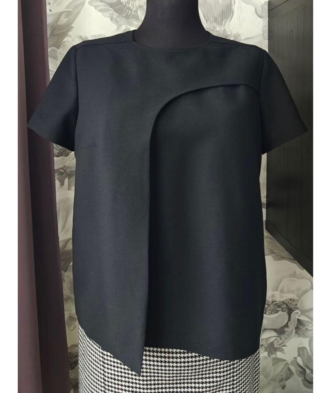 HERMES Черная шерстяная блузы, фото 9