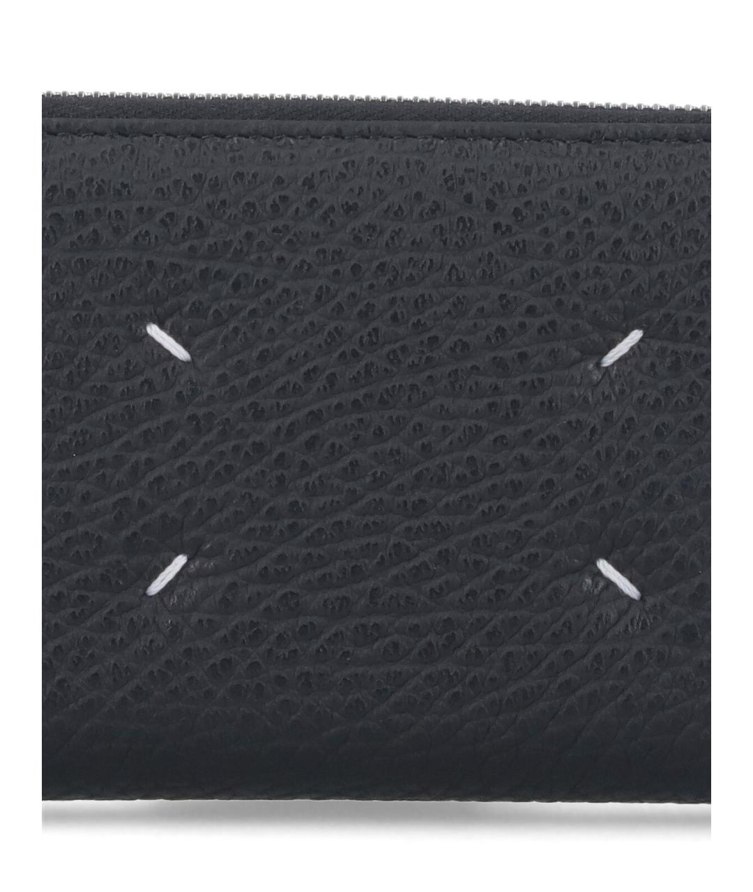 MAISON MARGIELA Черный кожаный кошелек, фото 4