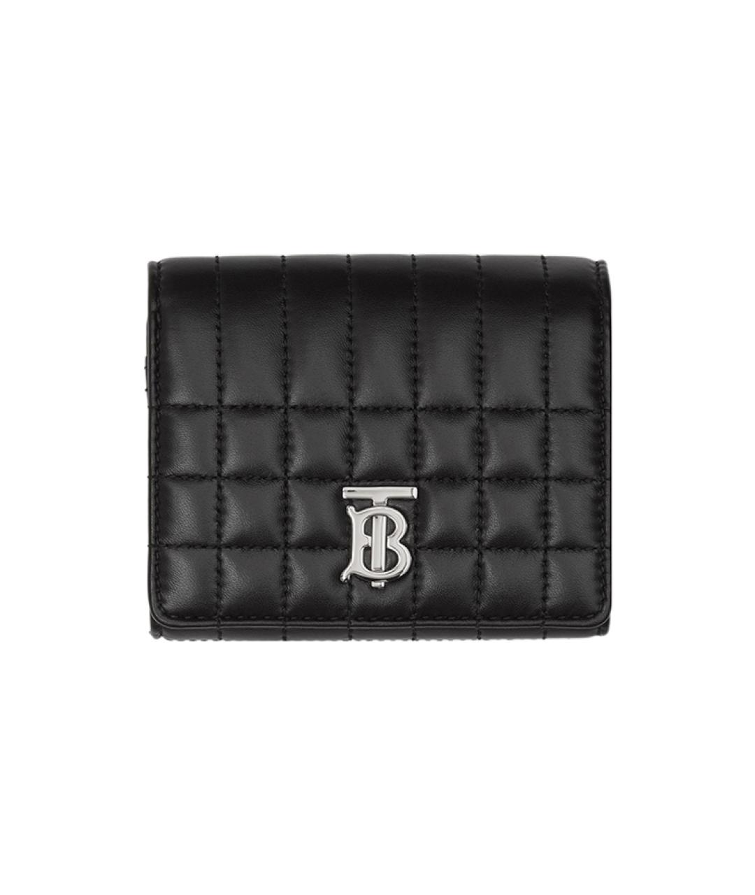 BURBERRY Черный кожаный кошелек, фото 1