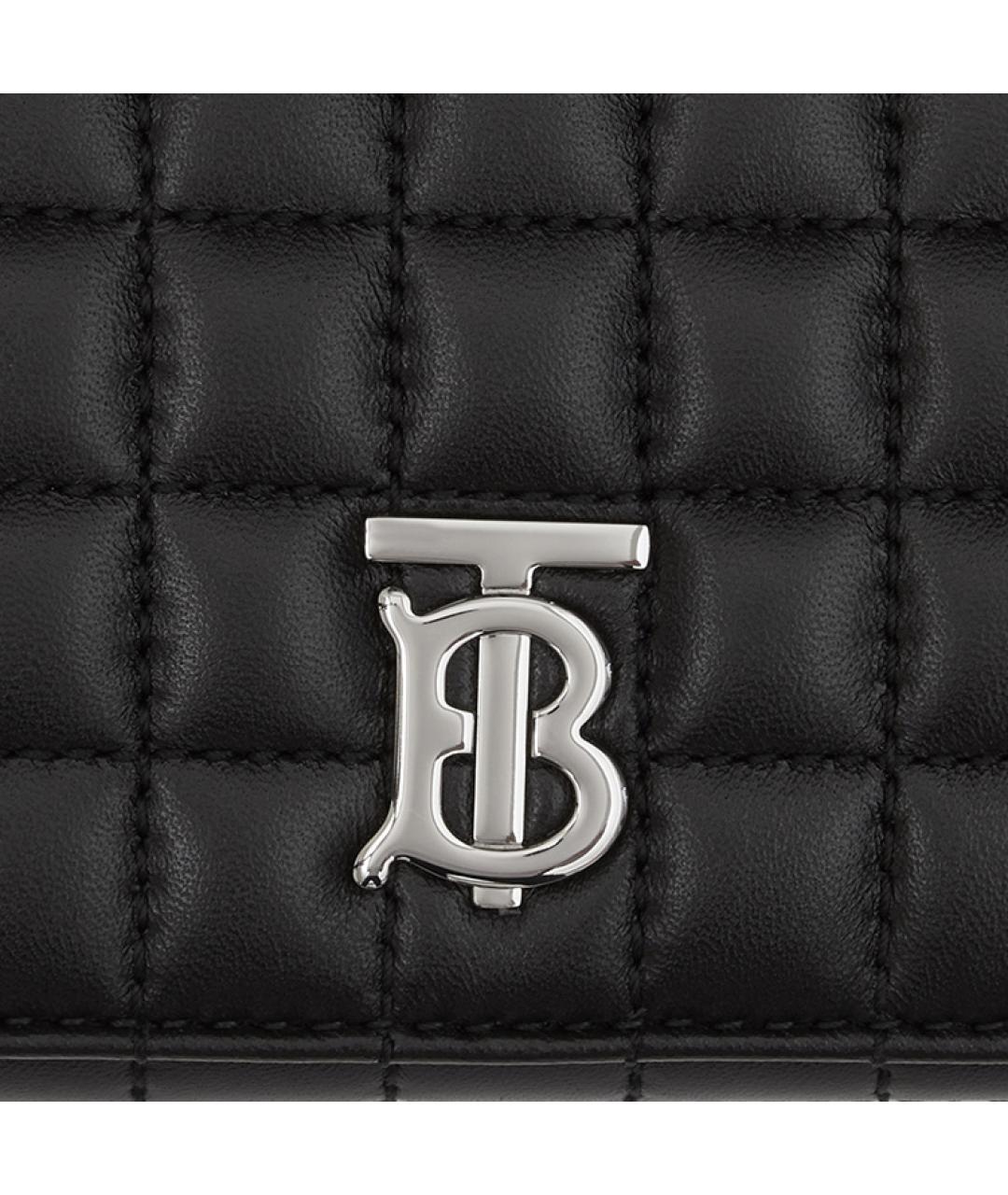 BURBERRY Черный кожаный кошелек, фото 6