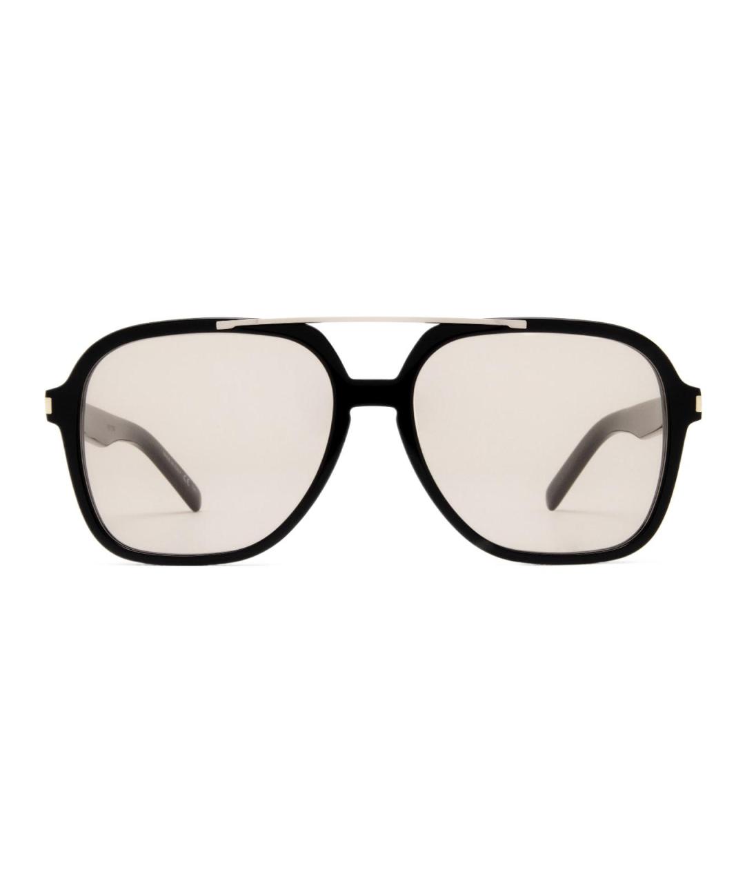 SAINT LAURENT Черные пластиковые солнцезащитные очки, фото 1