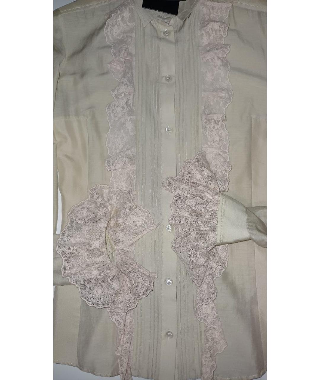 BARBARA BUI Бежевая хлопковая рубашка, фото 3