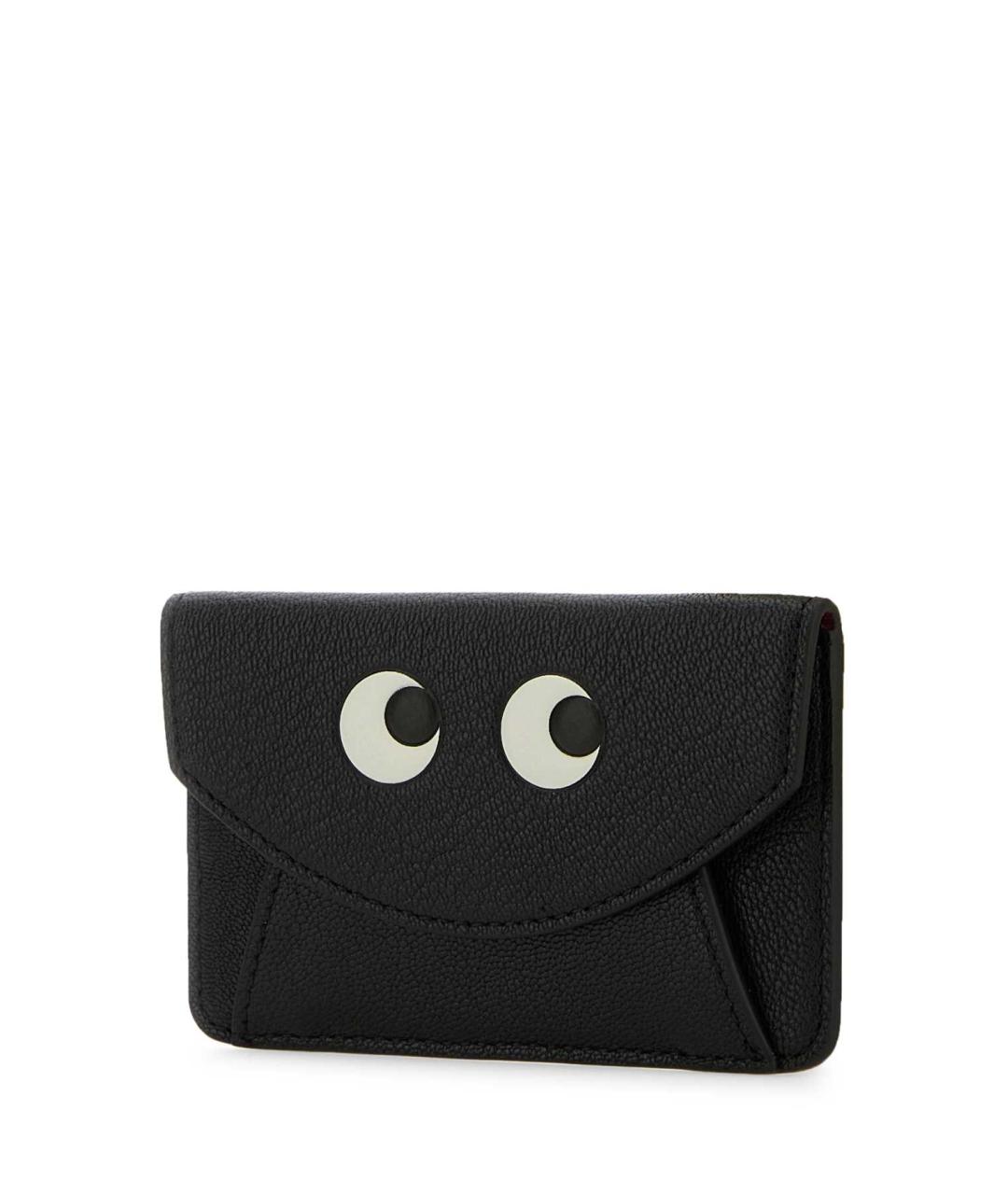 ANYA HINDMARCH Черный кожаный кошелек, фото 2