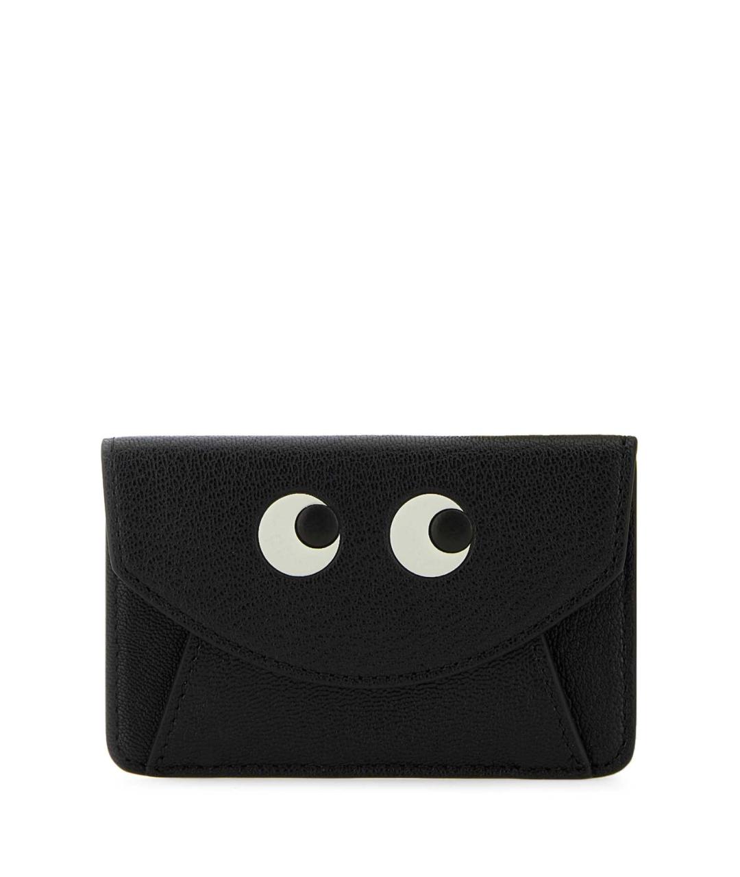 ANYA HINDMARCH Черный кожаный кошелек, фото 1