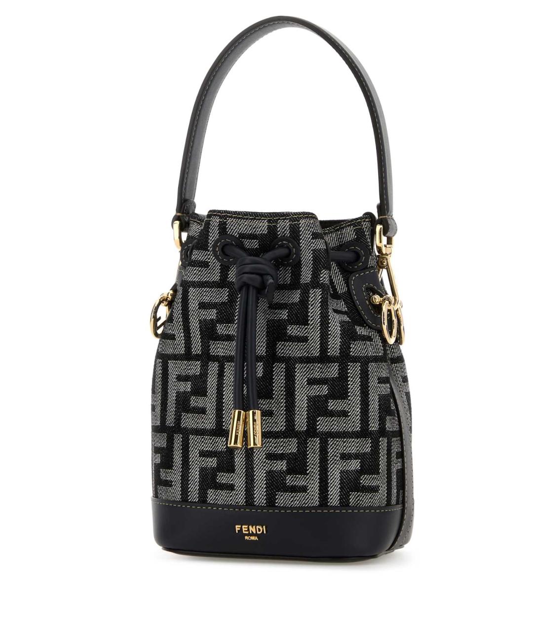 FENDI Темно-синяя деним сумка тоут, фото 2