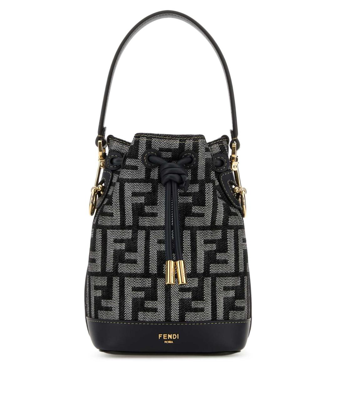 FENDI Темно-синяя деним сумка тоут, фото 1