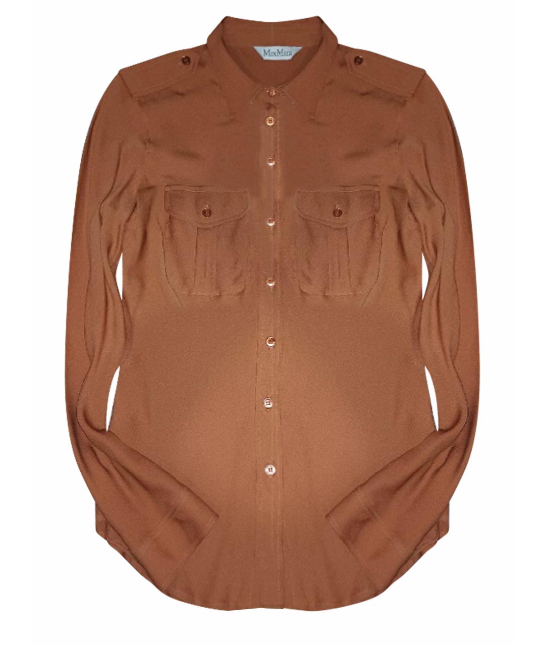 WEEKEND MAX MARA Оранжевая шелковая рубашка, фото 1