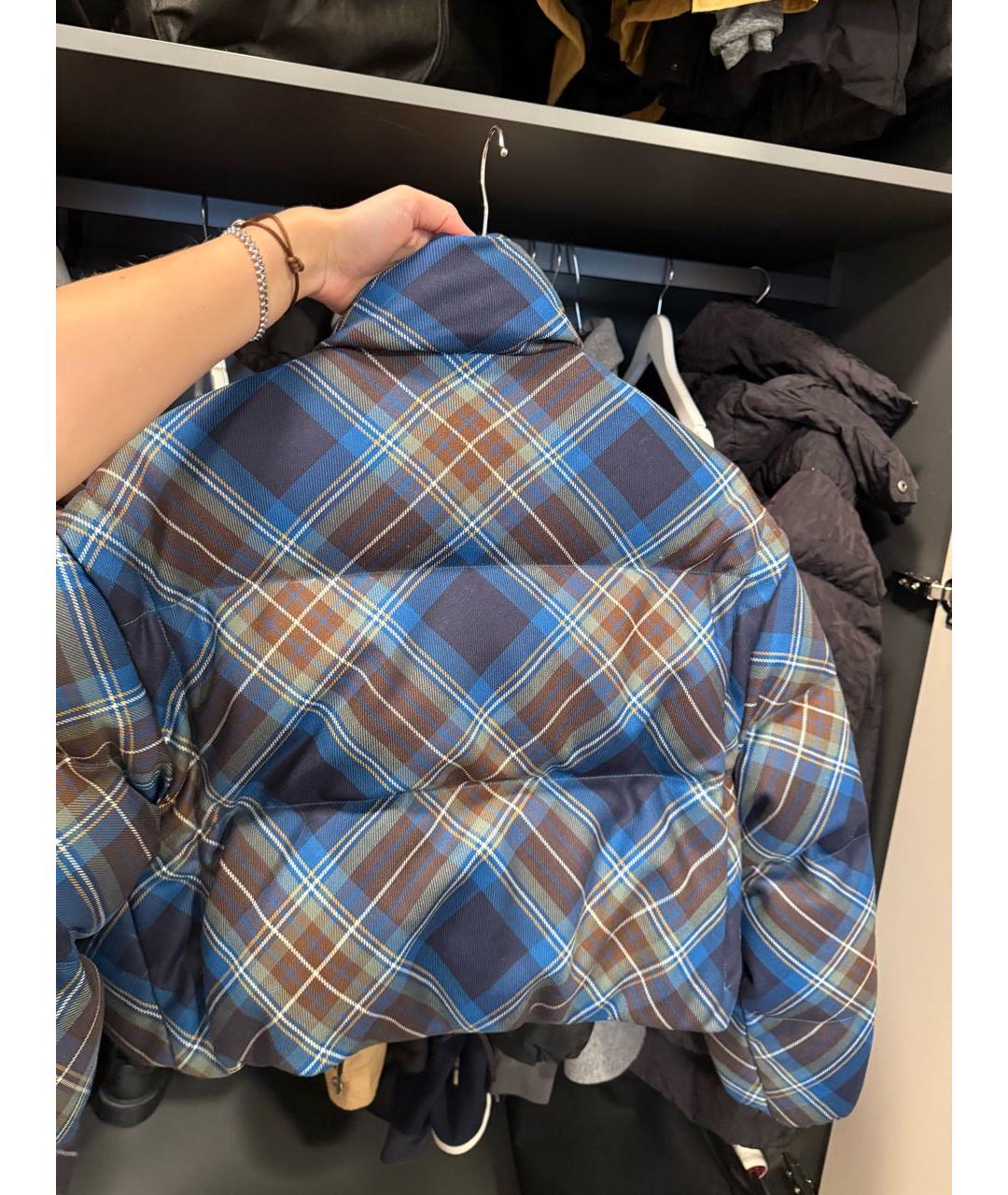 PRADA Синий полиэстеровый пуховик, фото 2