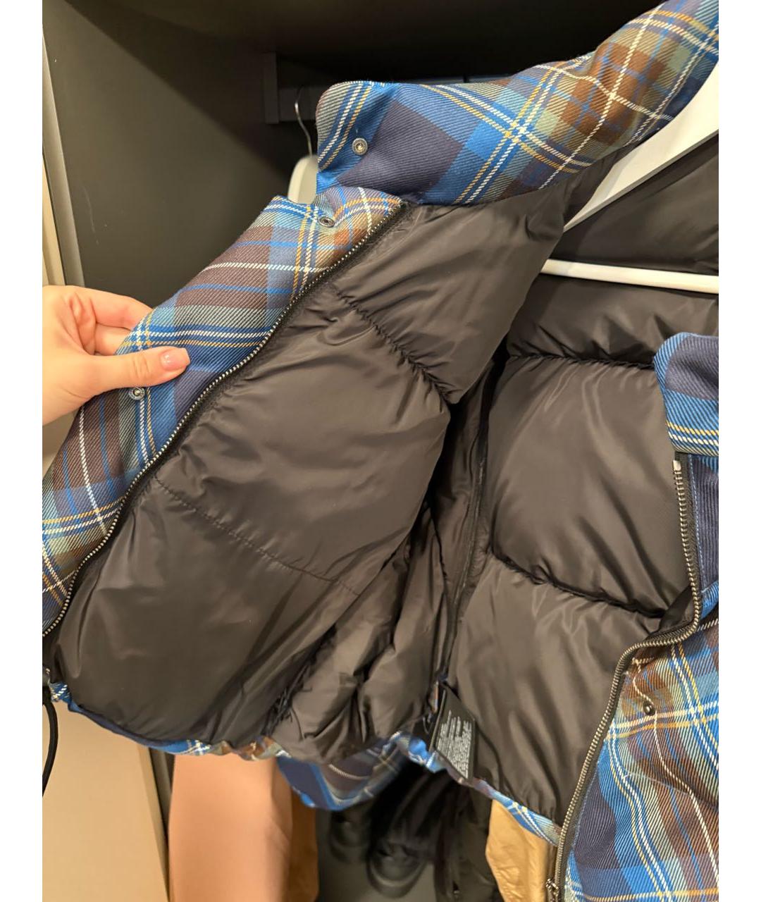 PRADA Синий полиэстеровый пуховик, фото 6