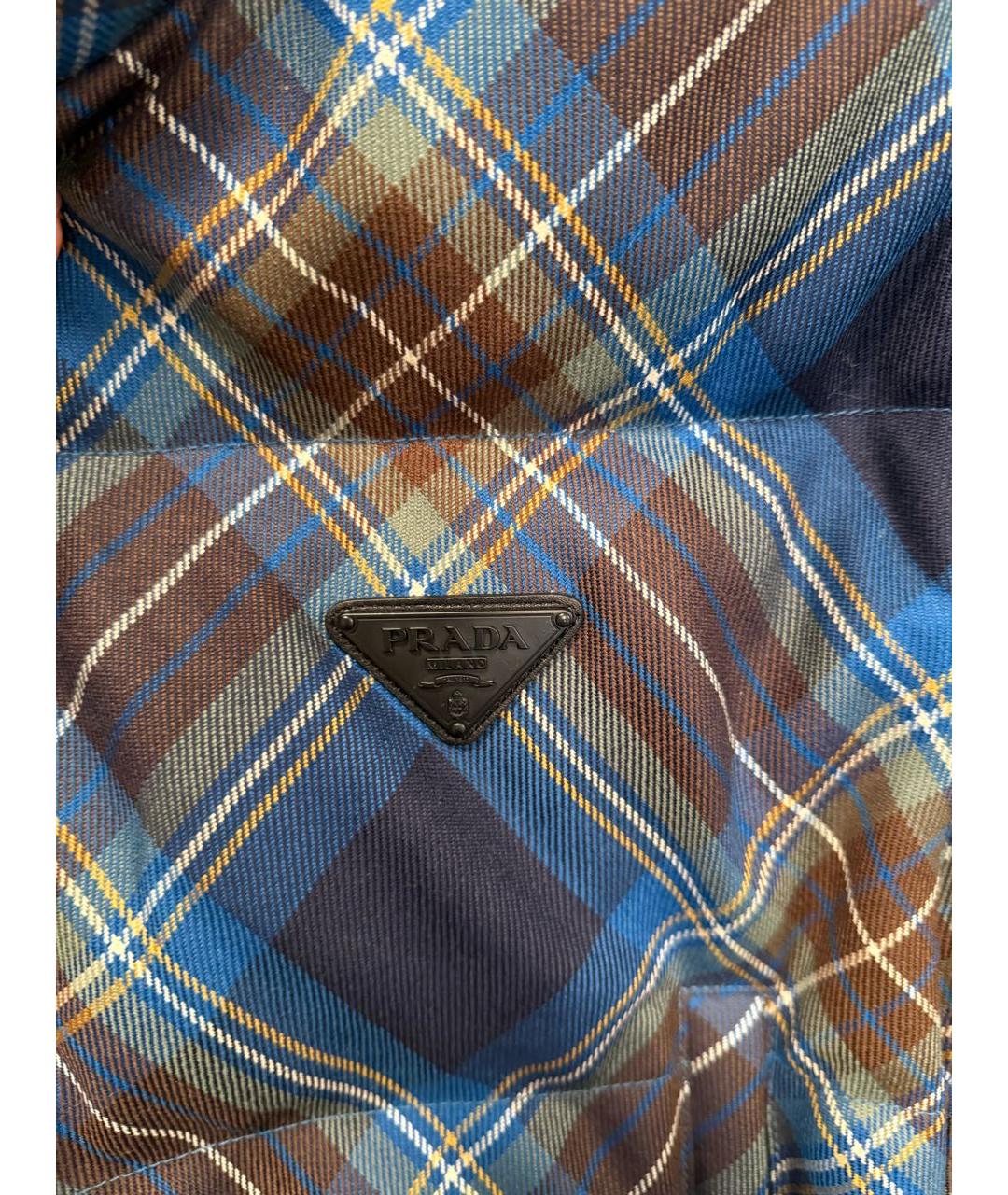 PRADA Синий полиэстеровый пуховик, фото 4