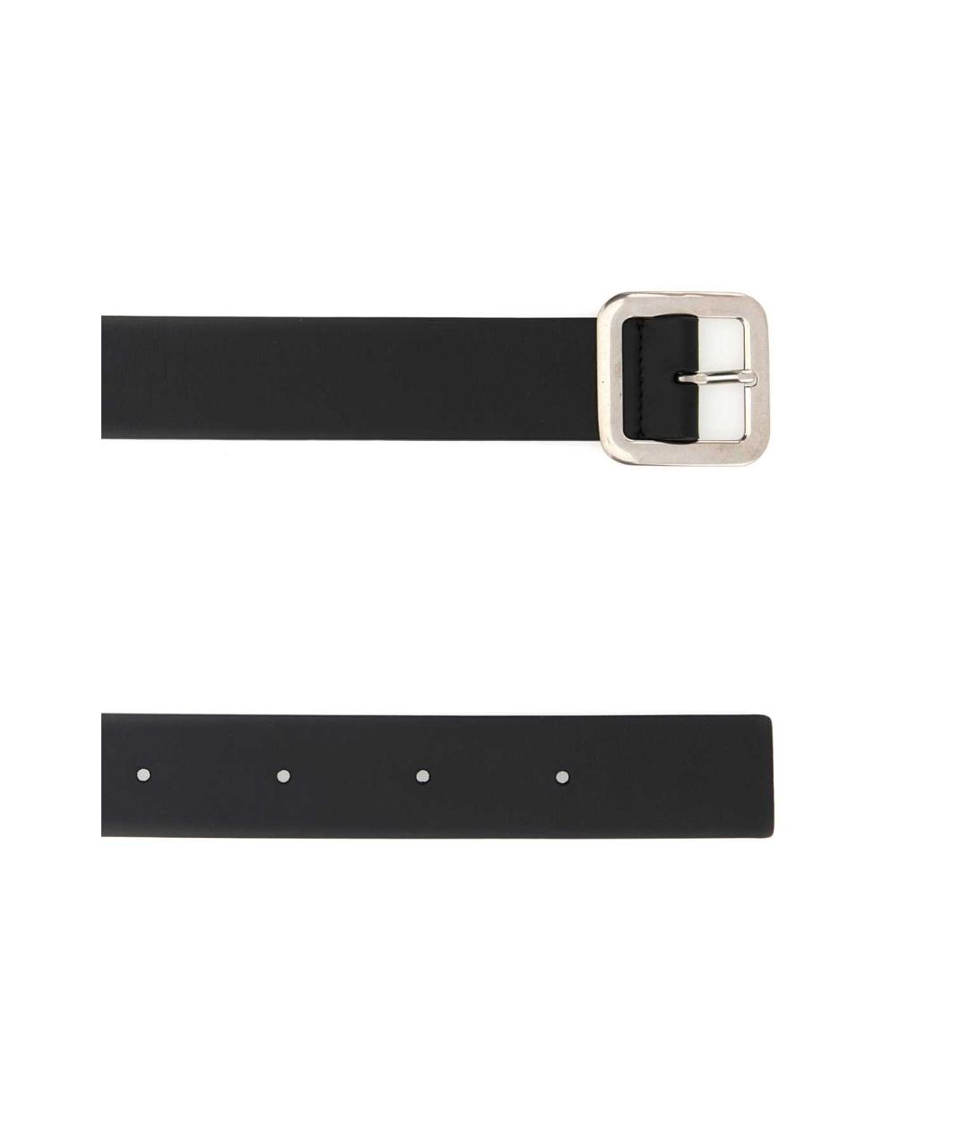 JIL SANDER Черный кожаный ремень, фото 2