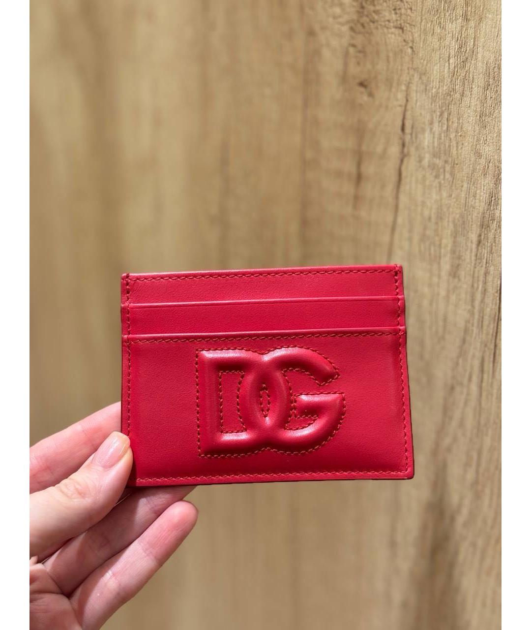DOLCE&GABBANA Красный кожаный кардхолдер, фото 5