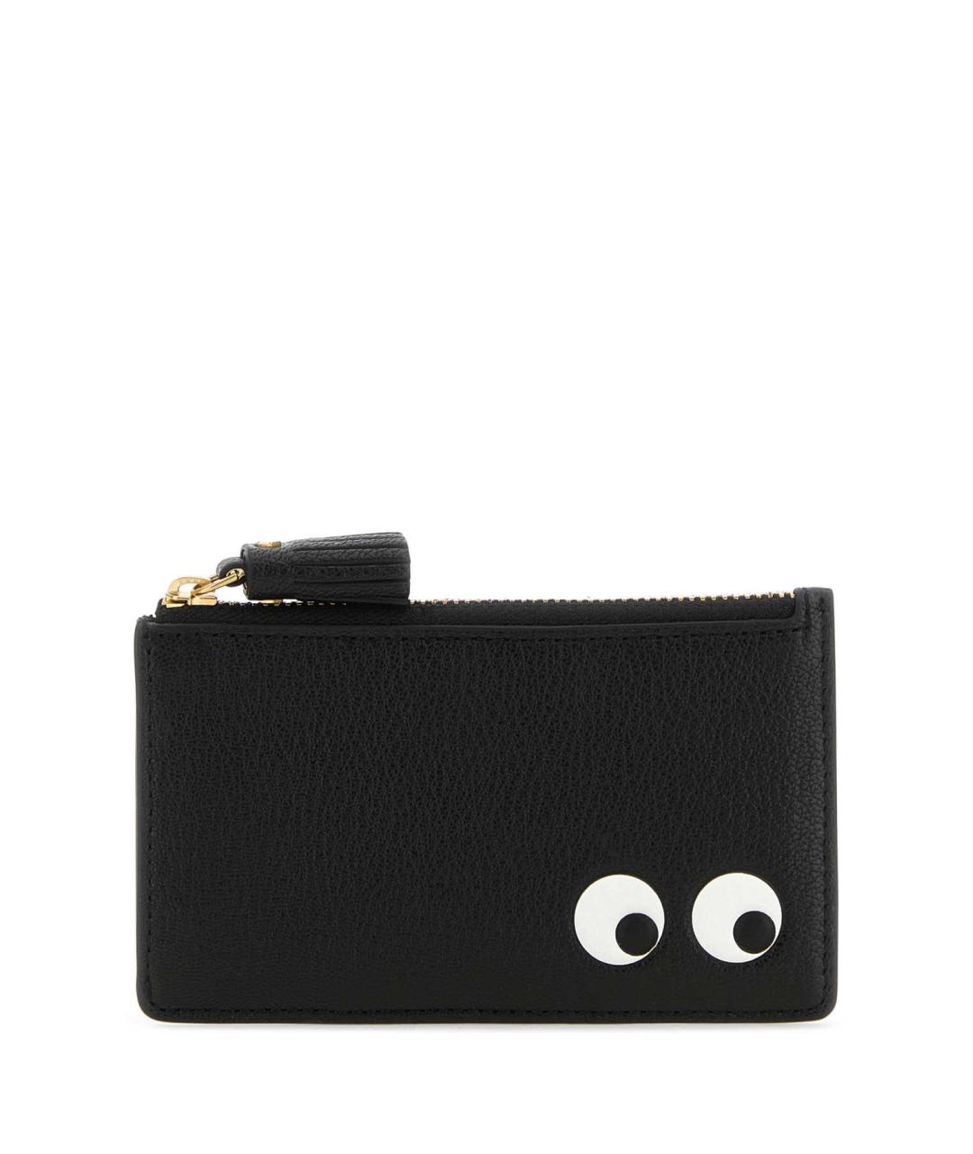 ANYA HINDMARCH Черный кожаный кошелек, фото 1