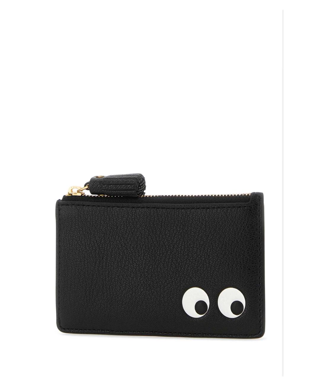 ANYA HINDMARCH Черный кожаный кошелек, фото 2