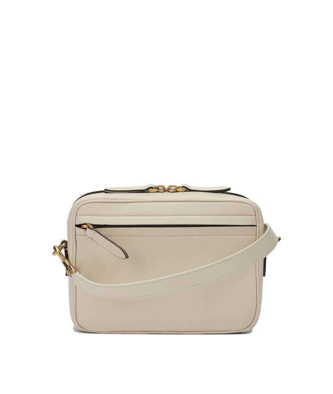 VALENTINO Белая кожаная сумка через плечо, фото 3