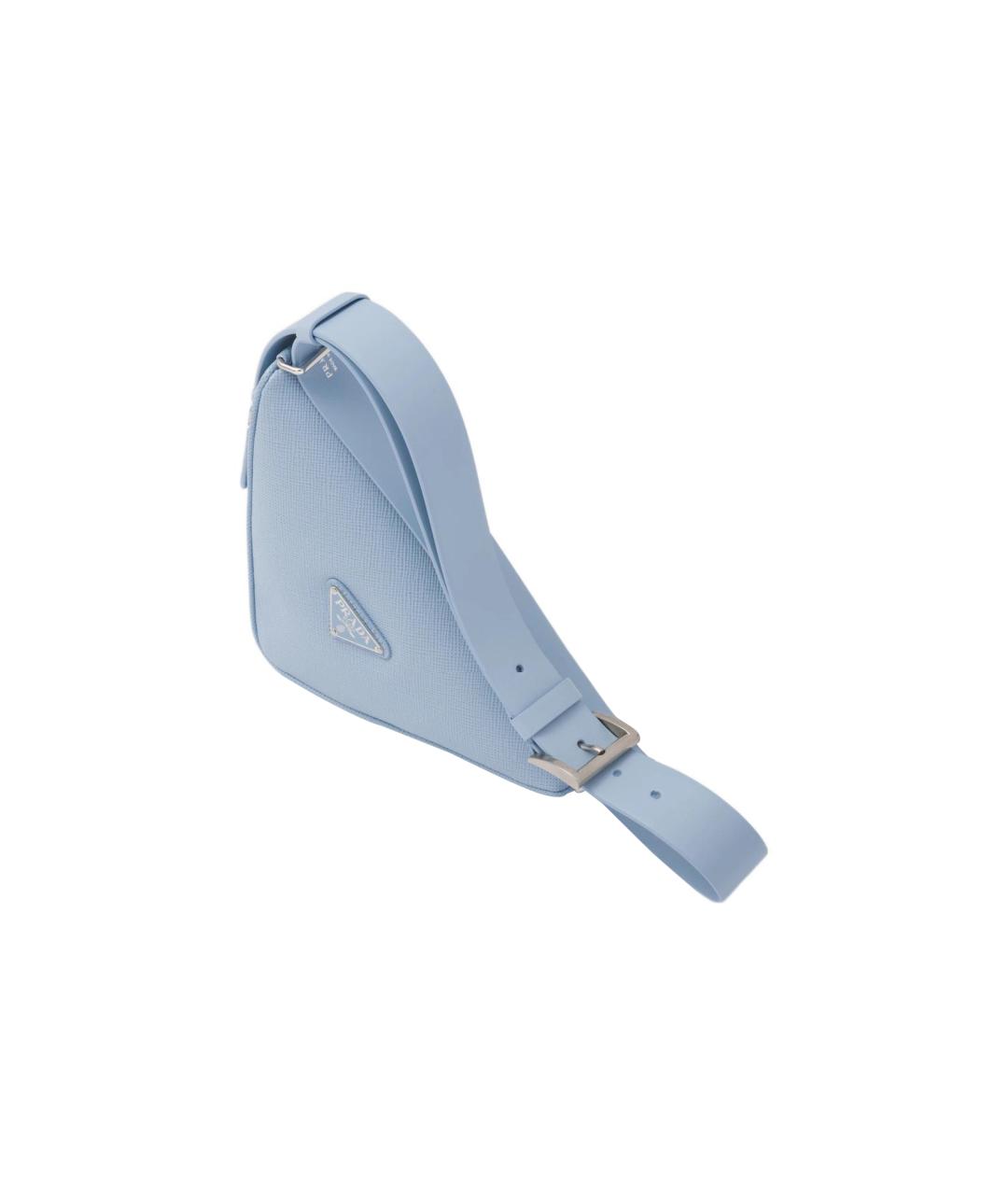 PRADA Голубая кожаная поясная сумка, фото 2