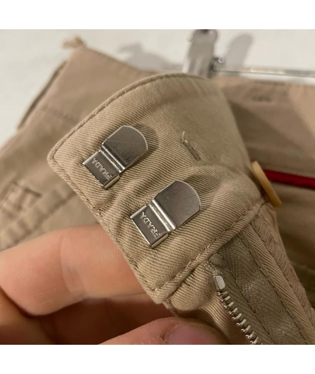 PRADA Бежевые хлопковые шорты, фото 4