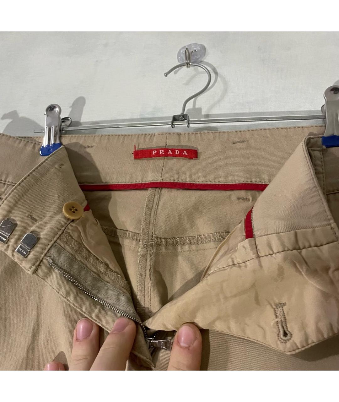 PRADA Бежевые хлопковые шорты, фото 3