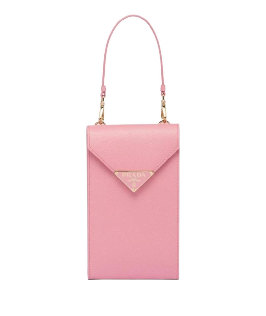 PRADA Розовая кожаная сумка через плечо, фото 1
