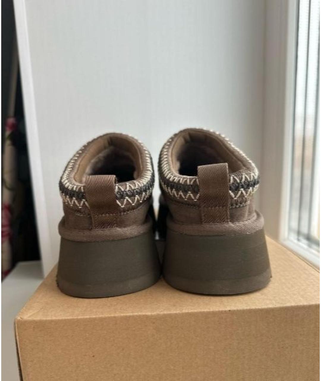 UGG AUSTRALIA Коричневые замшевые сапоги, фото 4