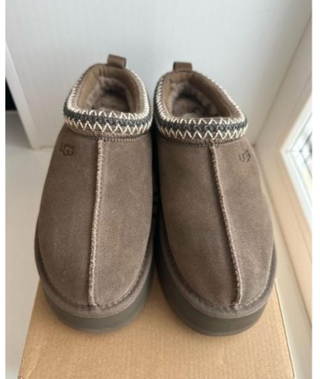 UGG AUSTRALIA Коричневые замшевые сапоги, фото 3