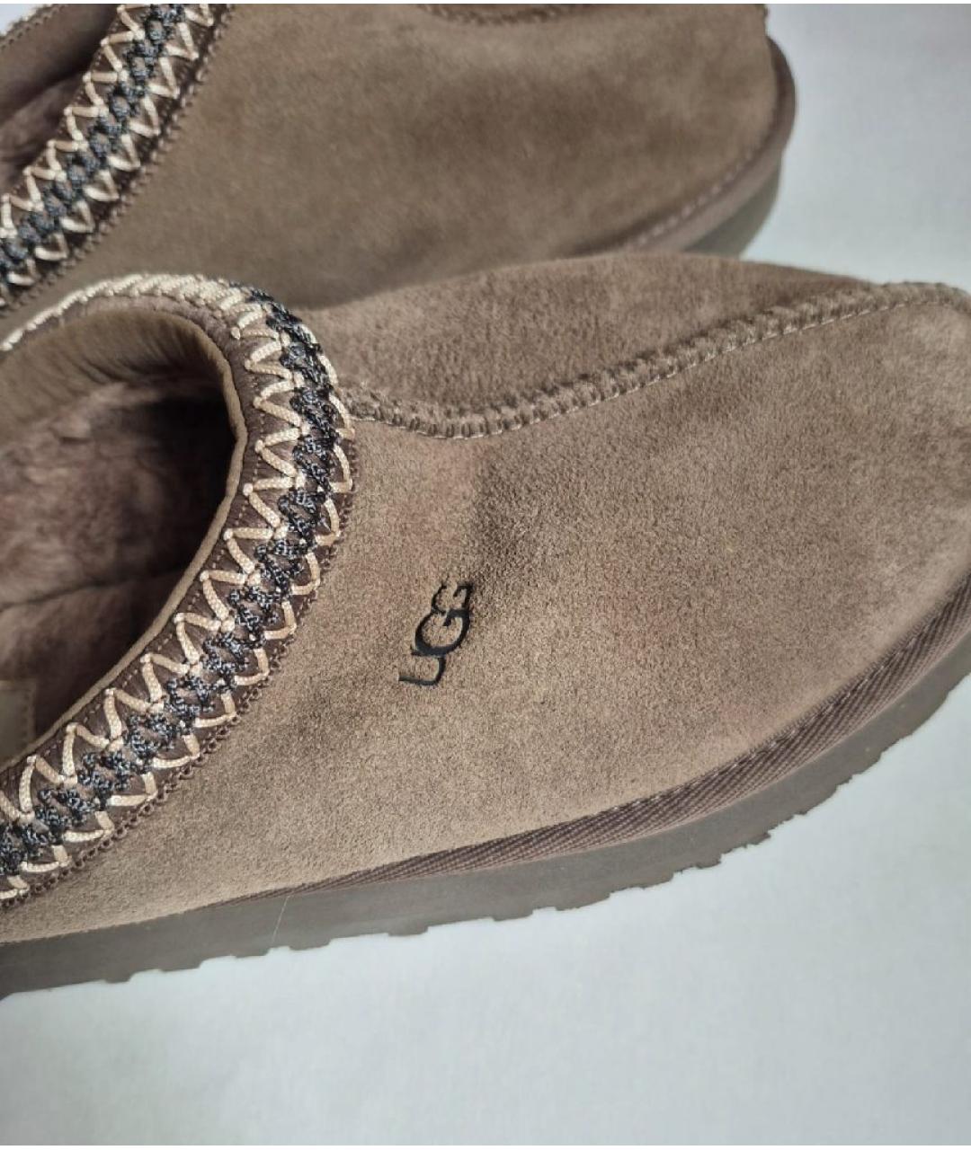 UGG AUSTRALIA Коричневые замшевые сапоги, фото 8