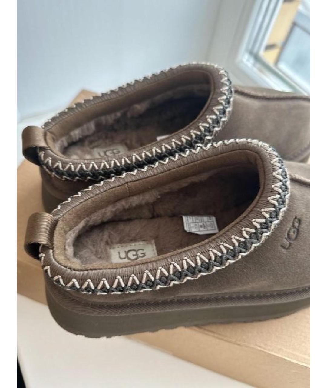 UGG AUSTRALIA Коричневые замшевые сапоги, фото 5