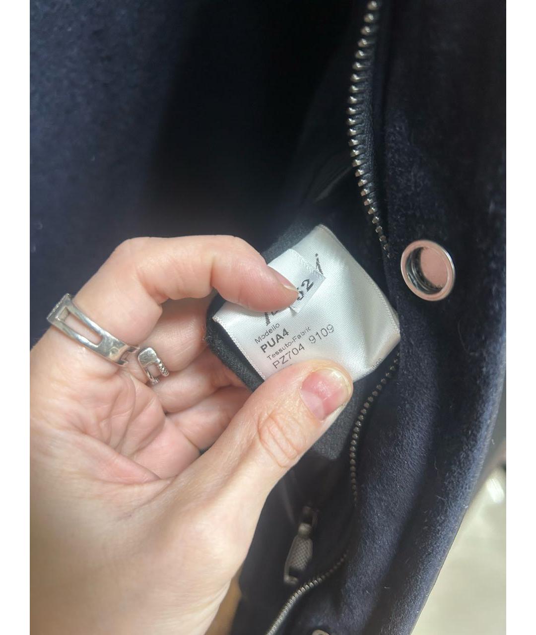 BRIONI Темно-синяя кожаная куртка, фото 6