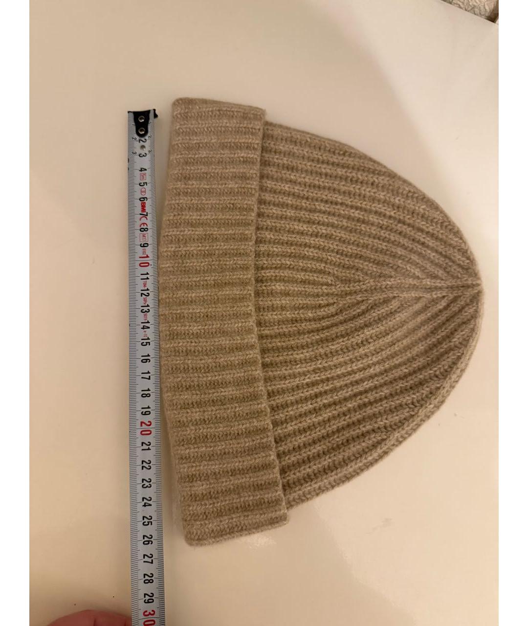 12 STOREEZ Бежевая кашемировая шапка, фото 5