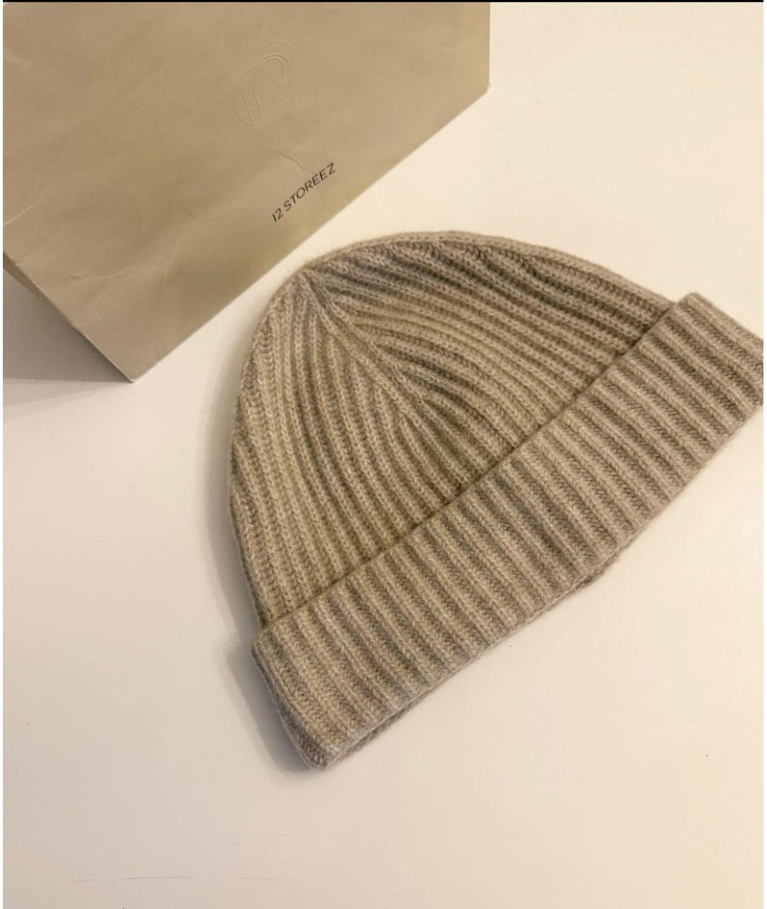 12 STOREEZ Бежевая кашемировая шапка, фото 3