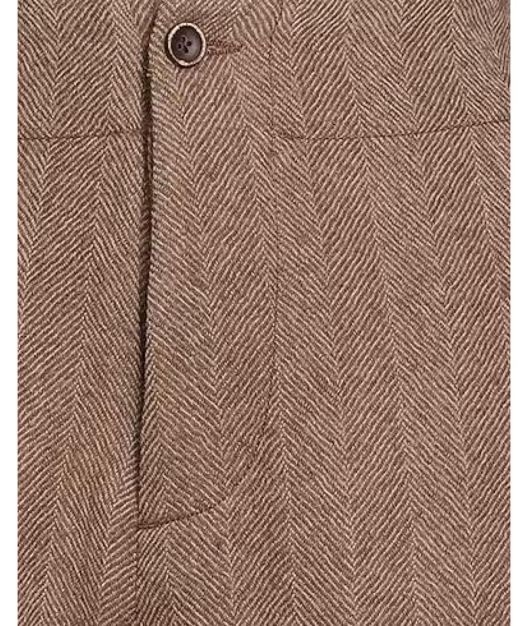 UMA WANG Бежевые шерстяные брюки широкие, фото 2