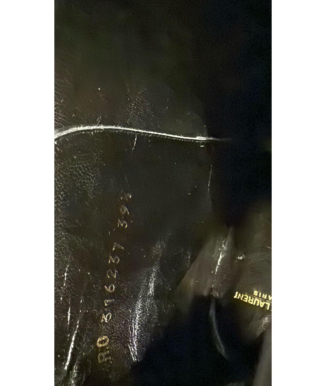 SAINT LAURENT Черные кожаные ботильоны, фото 8