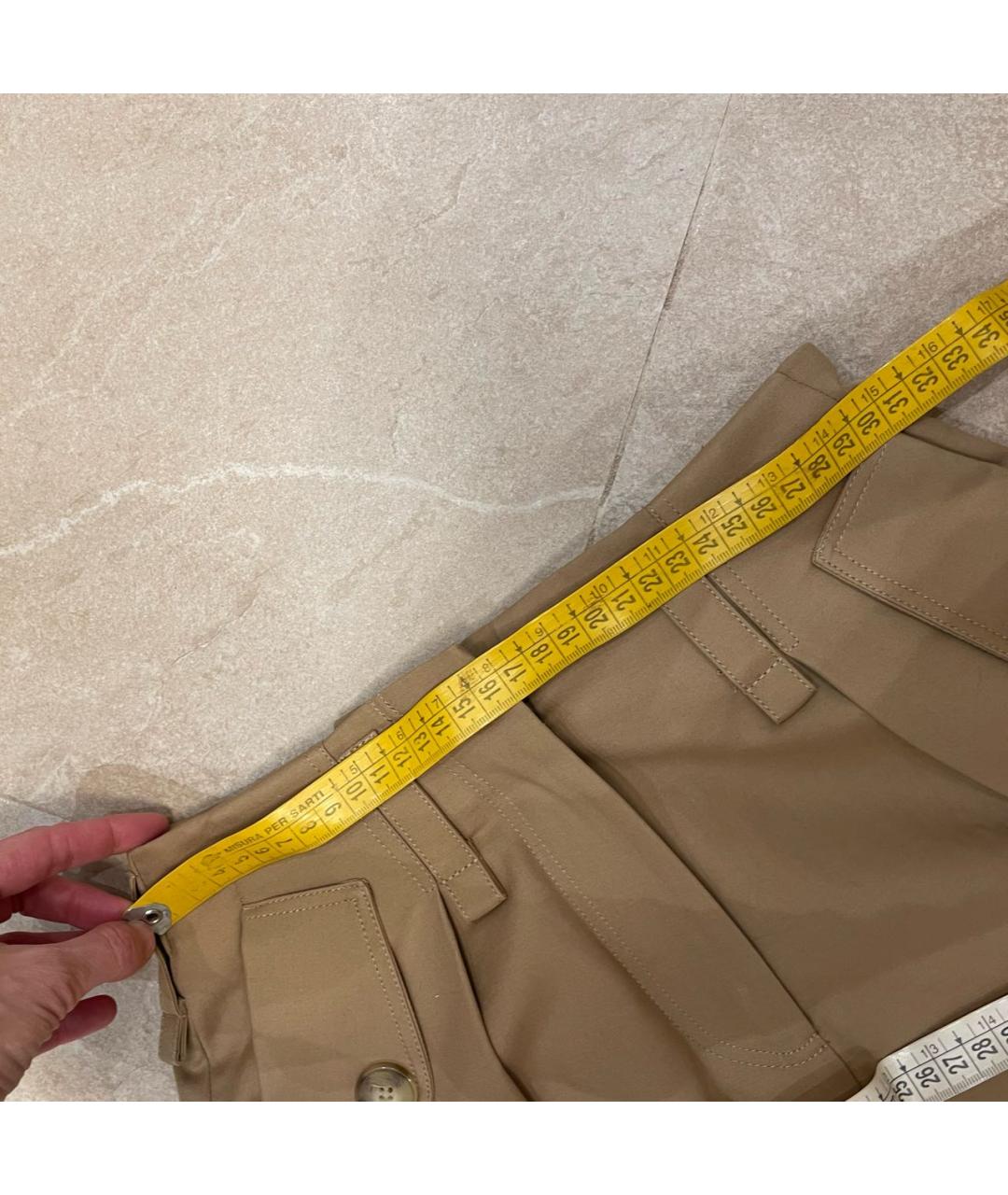 MAJE Бежевые хлопко-эластановые шорты, фото 6