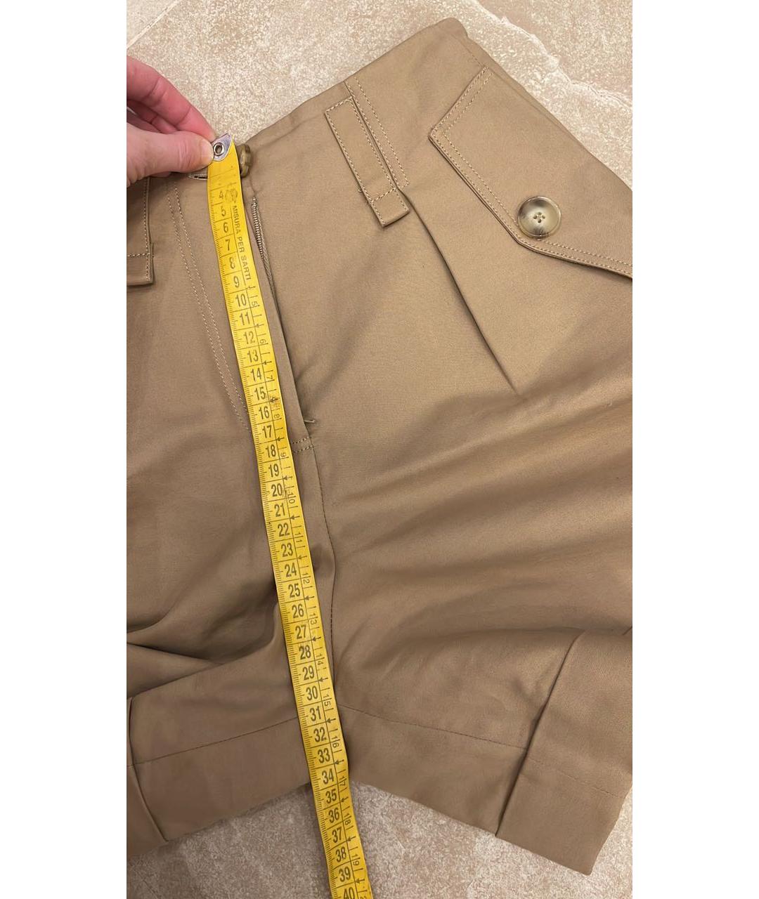 MAJE Бежевые хлопко-эластановые шорты, фото 7
