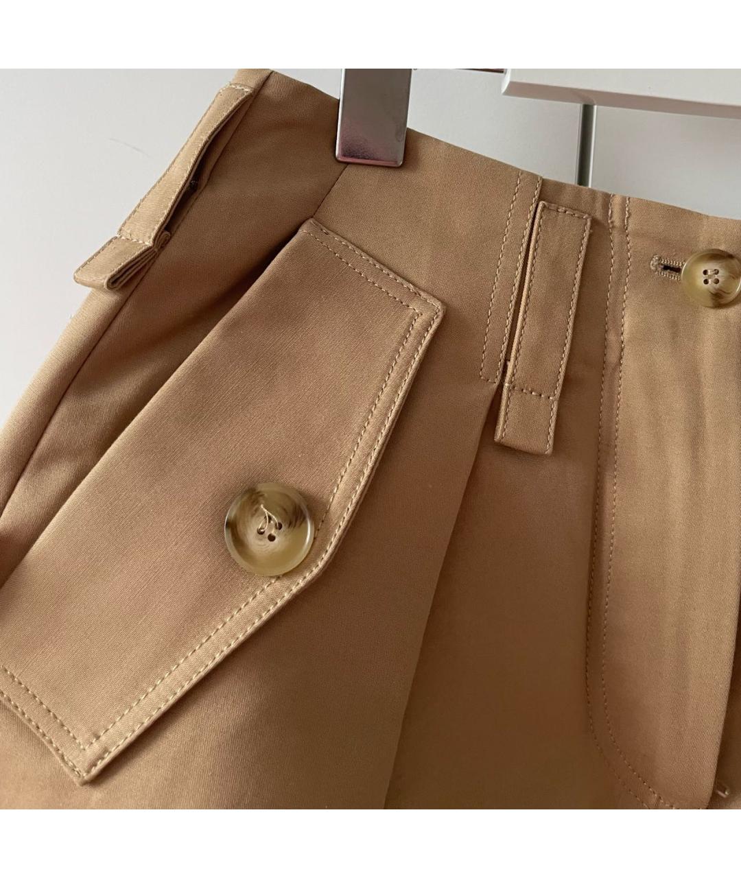 MAJE Бежевые хлопко-эластановые шорты, фото 3