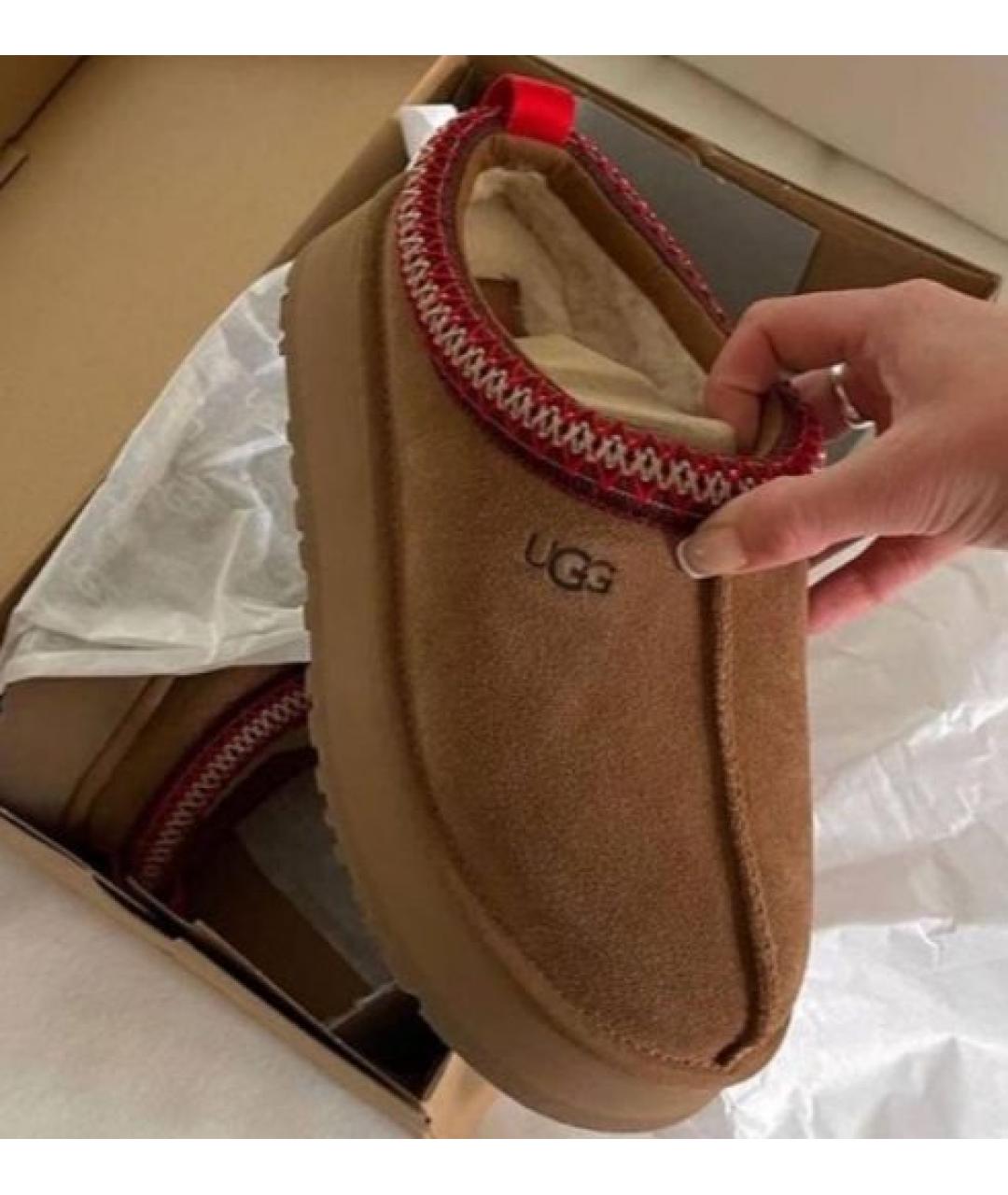UGG AUSTRALIA Коричневые замшевые ботинки, фото 3