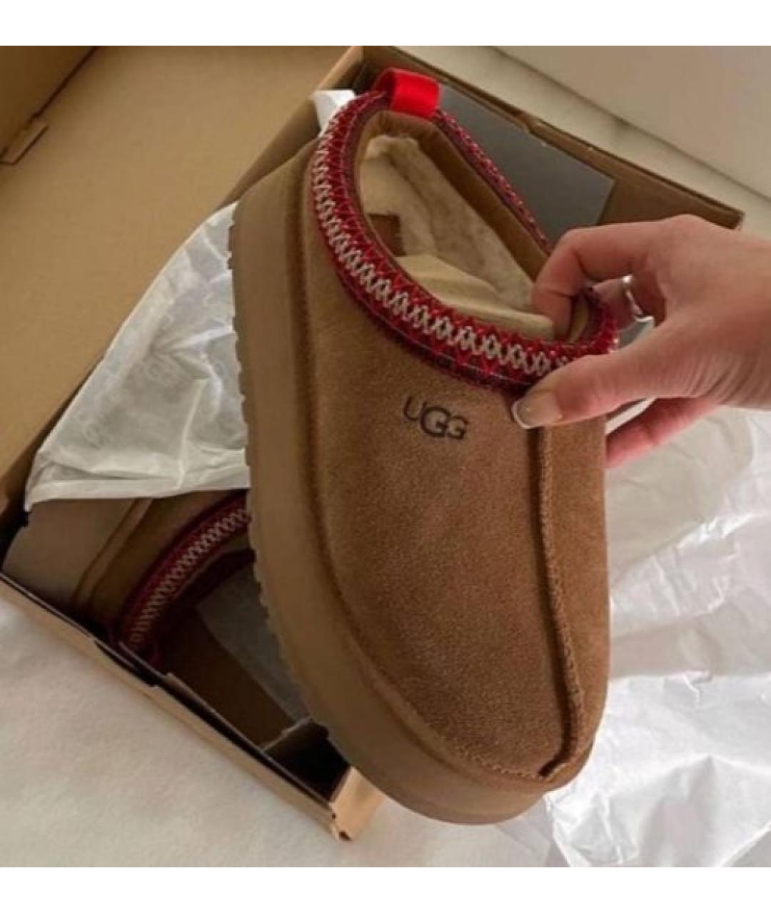 UGG AUSTRALIA Коричневые замшевые полусапоги, фото 3