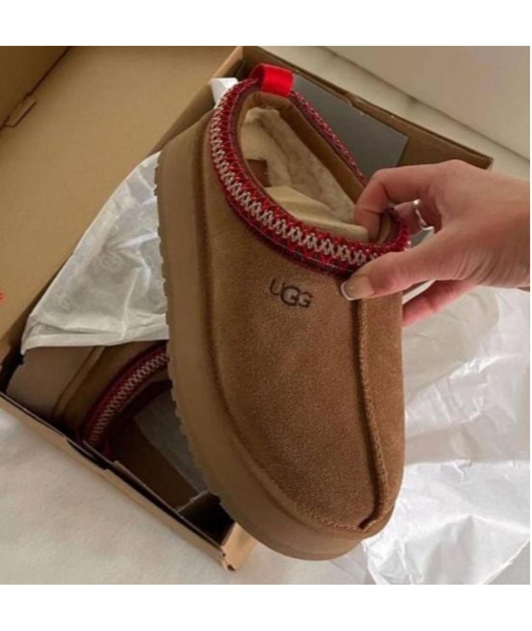 UGG AUSTRALIA Коричневые замшевые сапоги, фото 3