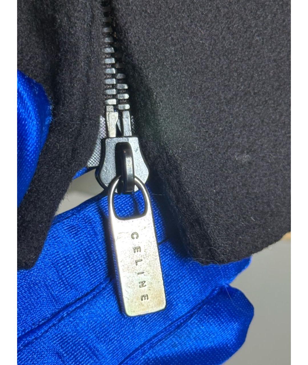 CELINE Черное шерстяное пальто, фото 2