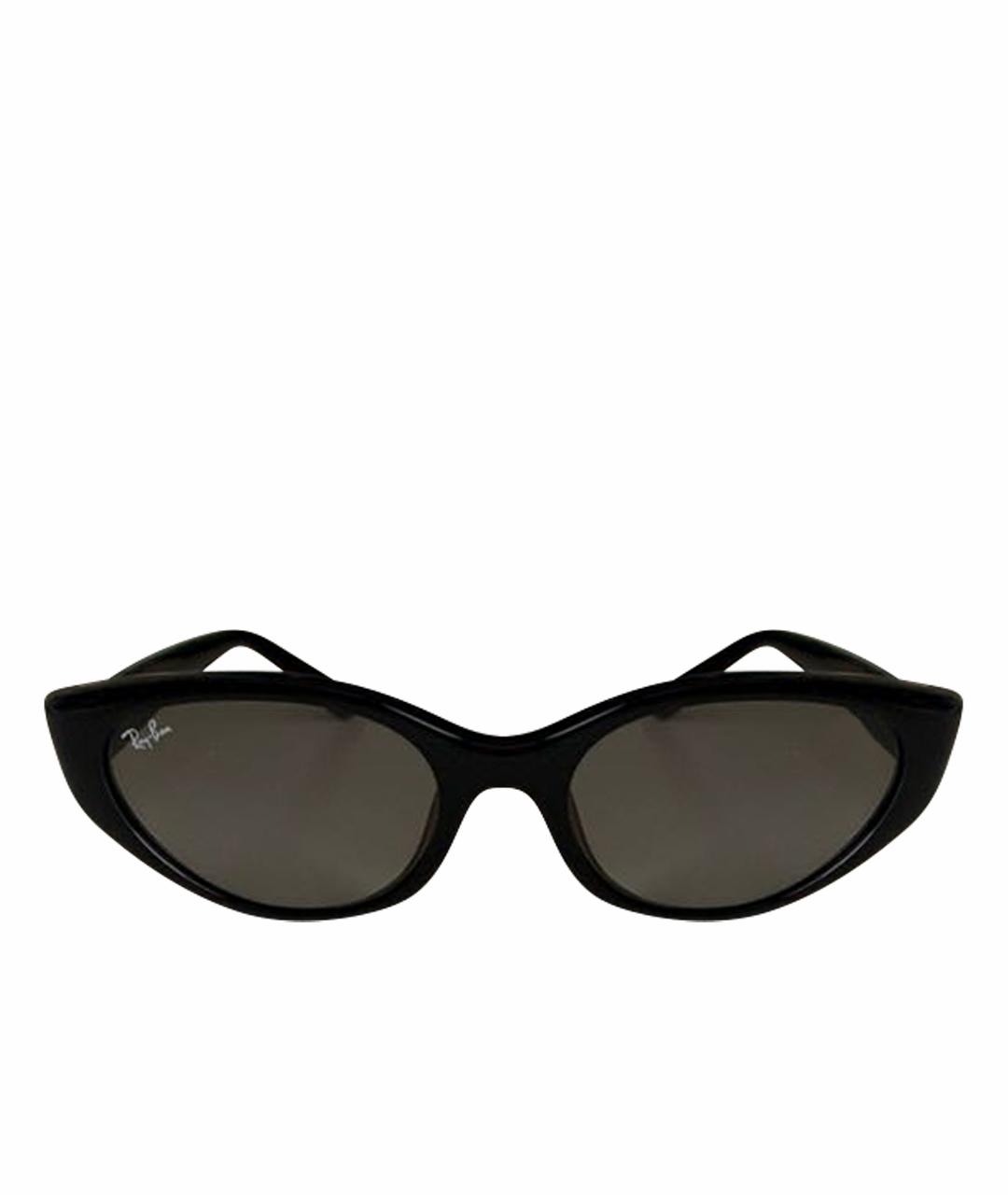 RAY BAN Черные пластиковые солнцезащитные очки, фото 1