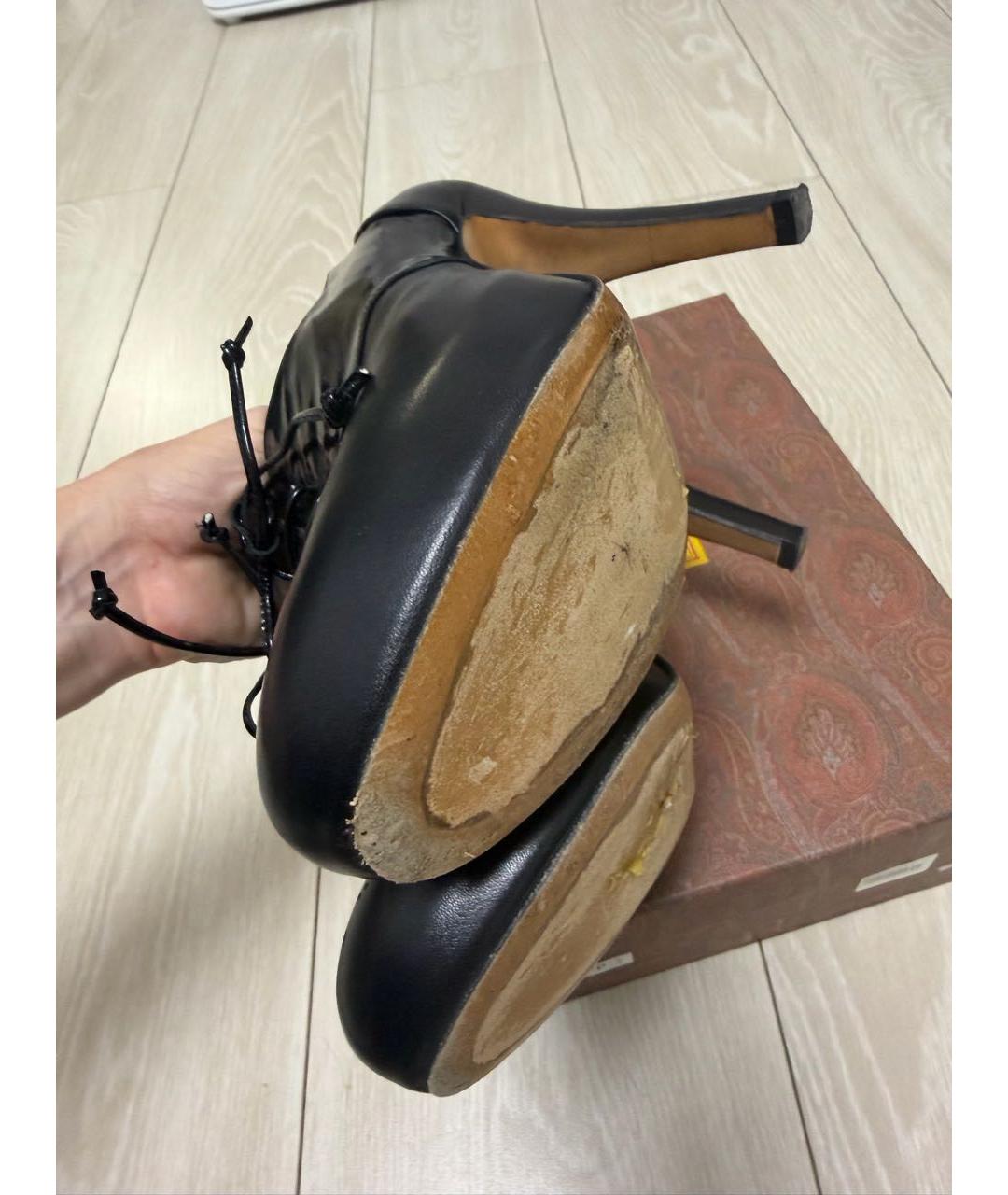 ETRO Черные кожаные ботильоны, фото 7