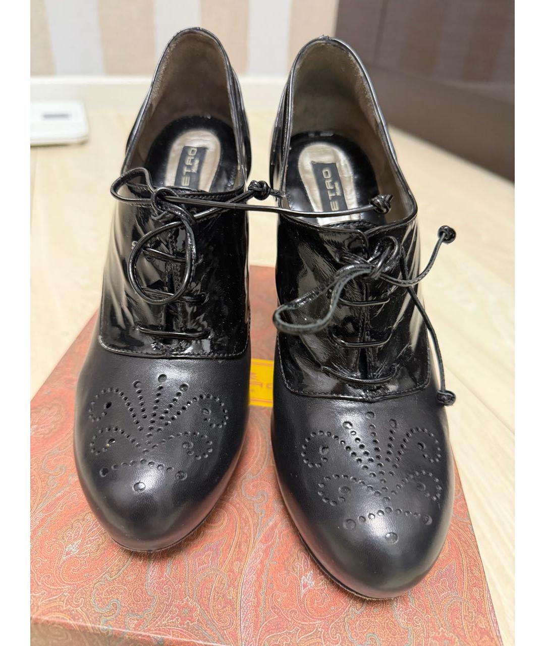 ETRO Черные кожаные ботильоны, фото 5