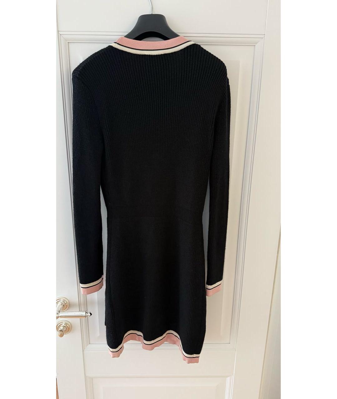 ELISABETTA FRANCHI Черное вискозное повседневное платье, фото 2