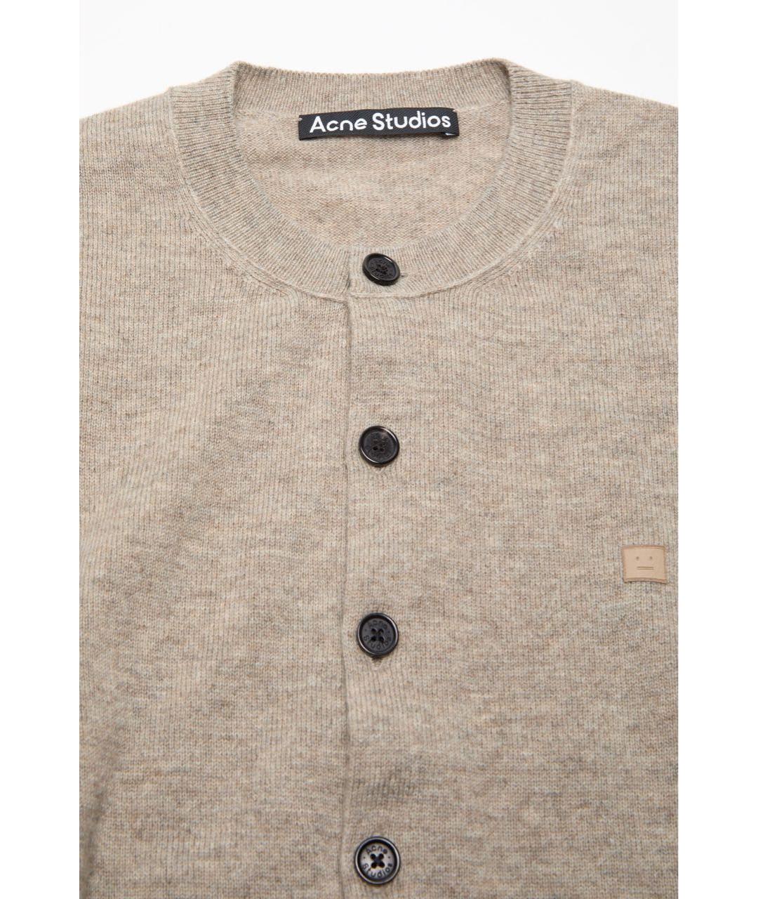 ACNE STUDIOS Коричневый шерстяной кардиган, фото 2