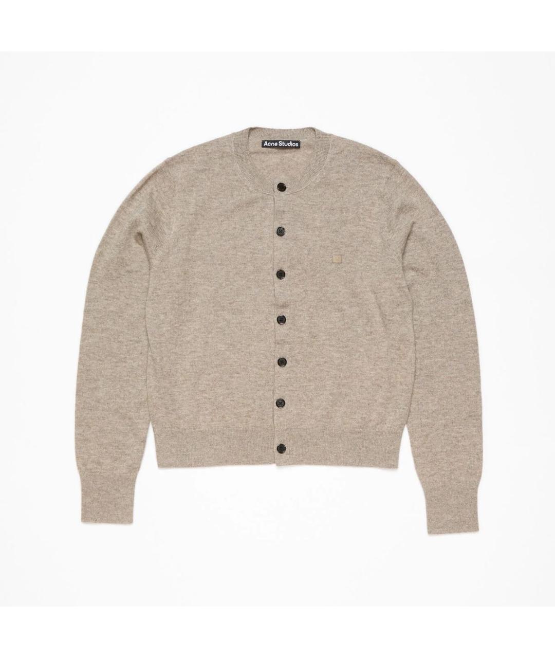 ACNE STUDIOS Коричневый шерстяной кардиган, фото 3