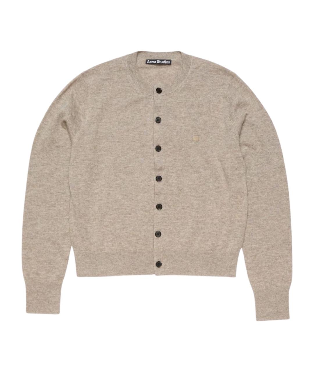 ACNE STUDIOS Коричневый шерстяной кардиган, фото 1