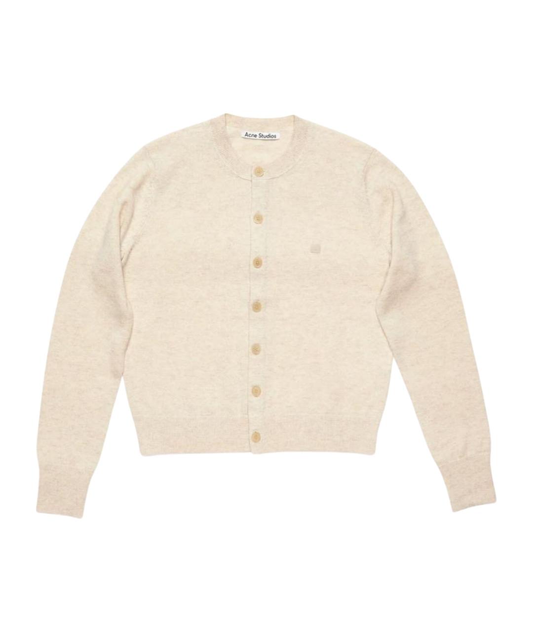 ACNE STUDIOS Желтый шерстяной кардиган, фото 1